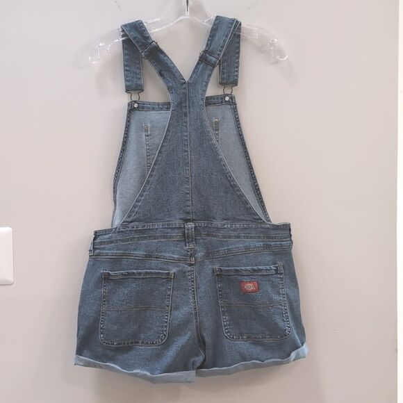 Dickies Girl Dolls Kill Roll Hem Denim Overall Shortalls Sz XL - Picture 4 of 8